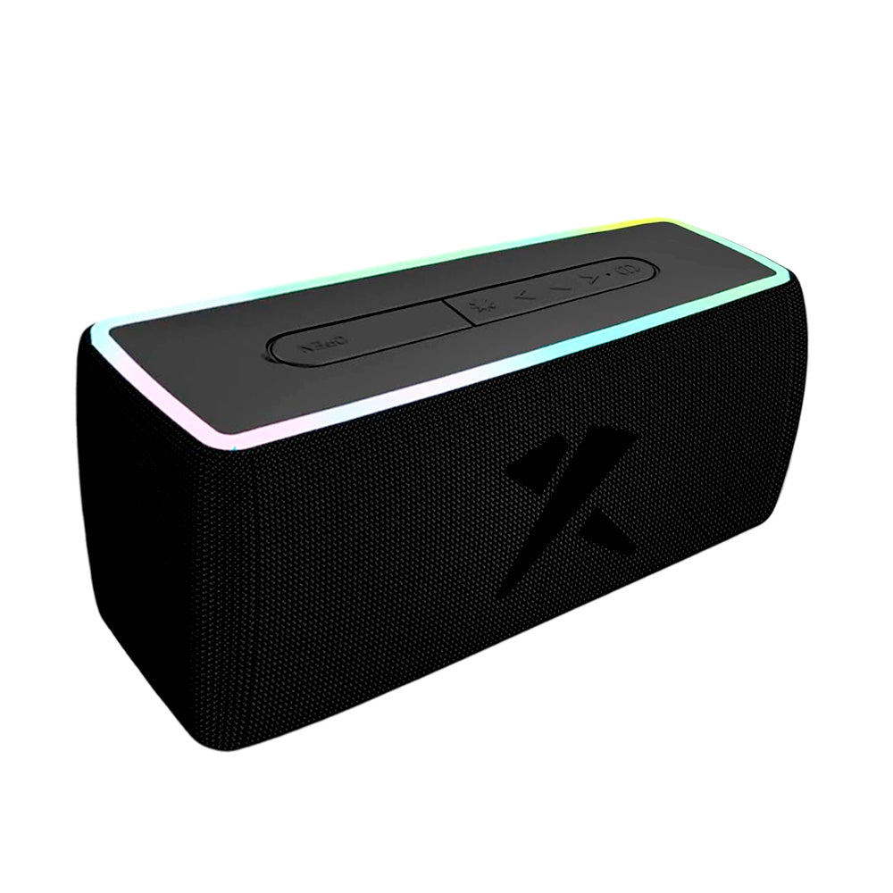 Bocina rectangular bluetooth diseño tipo panel con luz rgb bs-x05