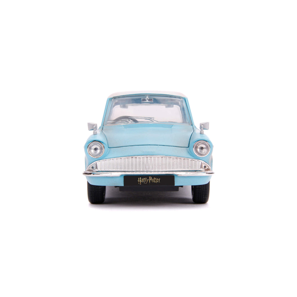 Harry Potter Ford Anglia - Coche fundido a presión y figura de Harry Potter de 2.75 pulgadas