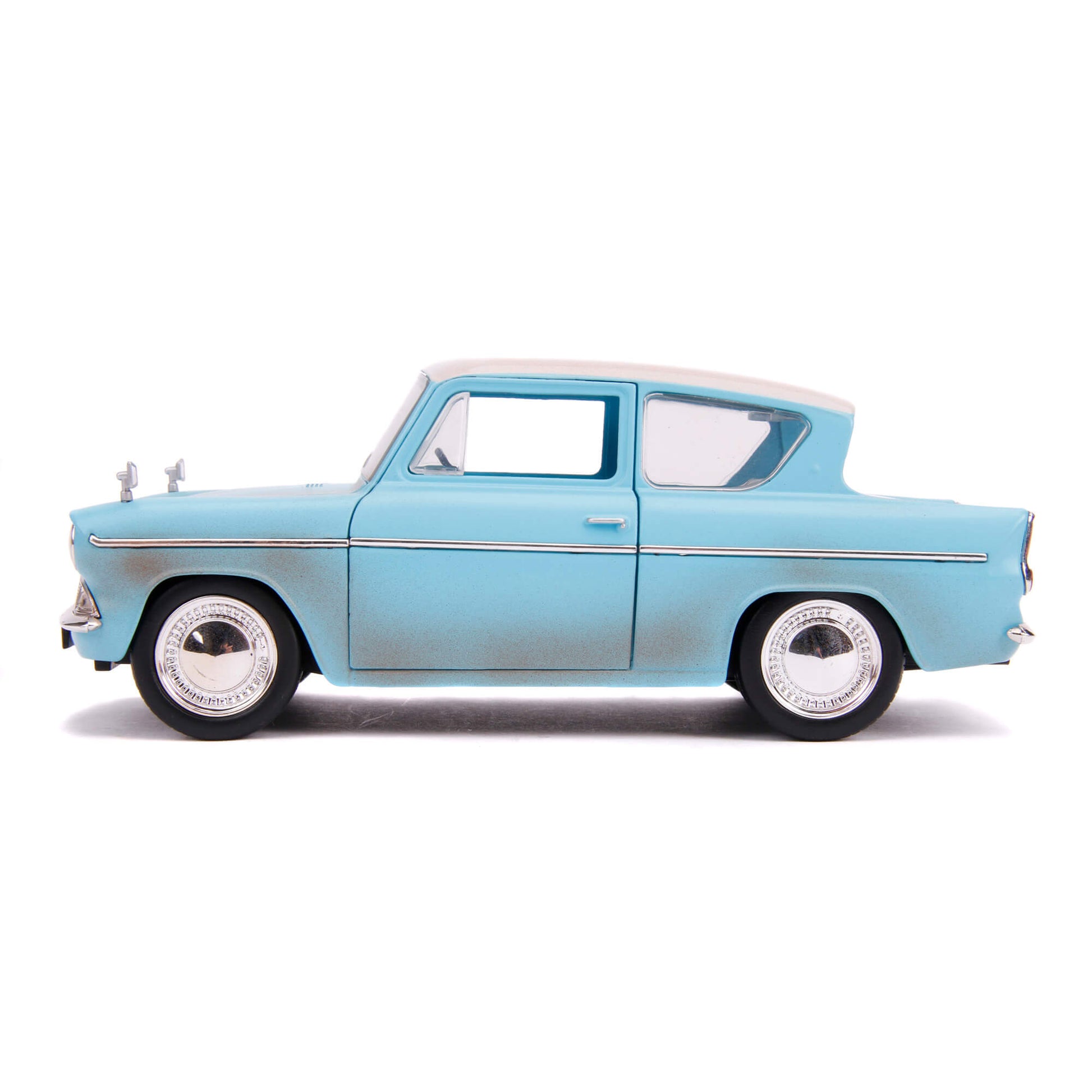 Harry Potter Ford Anglia - Coche fundido a presión y figura de Harry Potter de 2.75 pulgadas