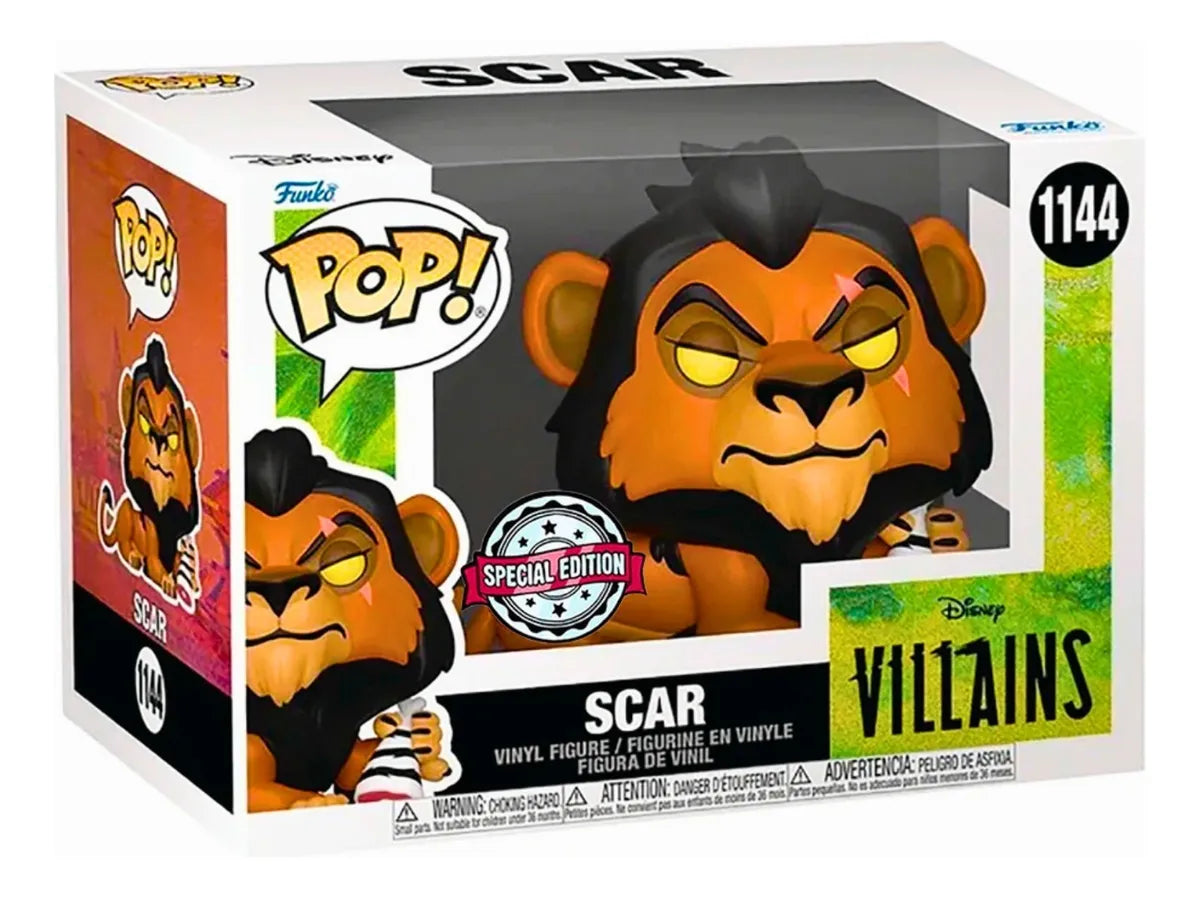 Funko Pop, villanos de Disney, exclusivo de El rey león, Scar 1144